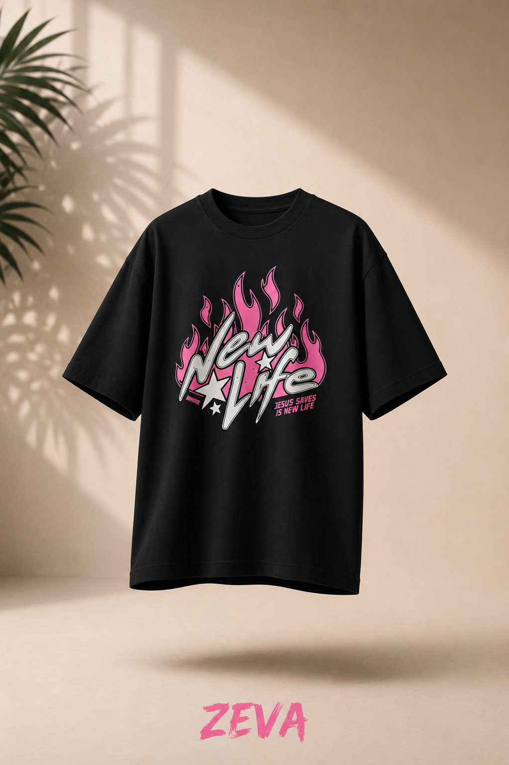 New Life Flame Oversized Tee