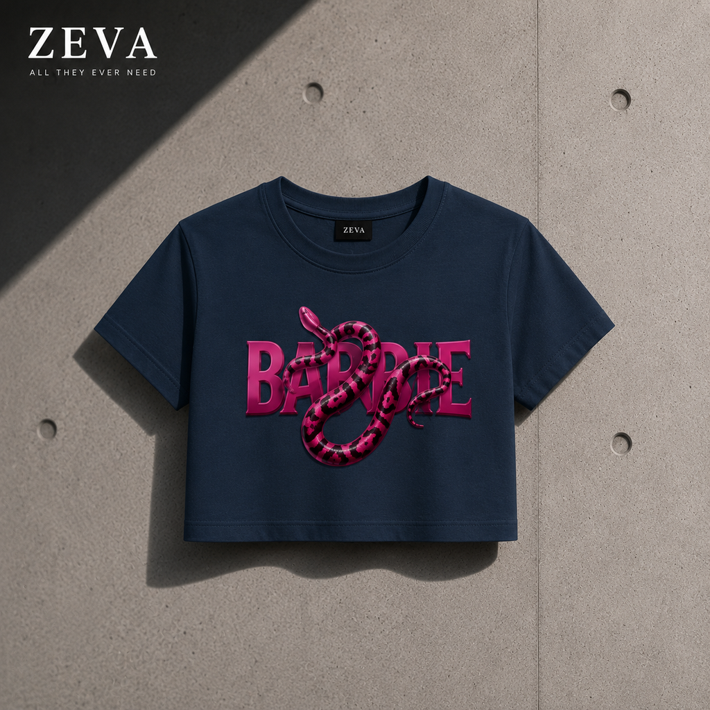 Snake Script Crop Top
