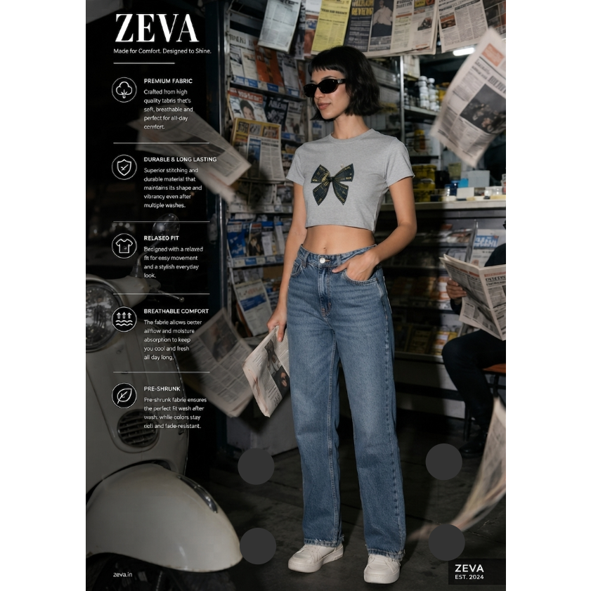 ZEVA Money Bow Crop Top
