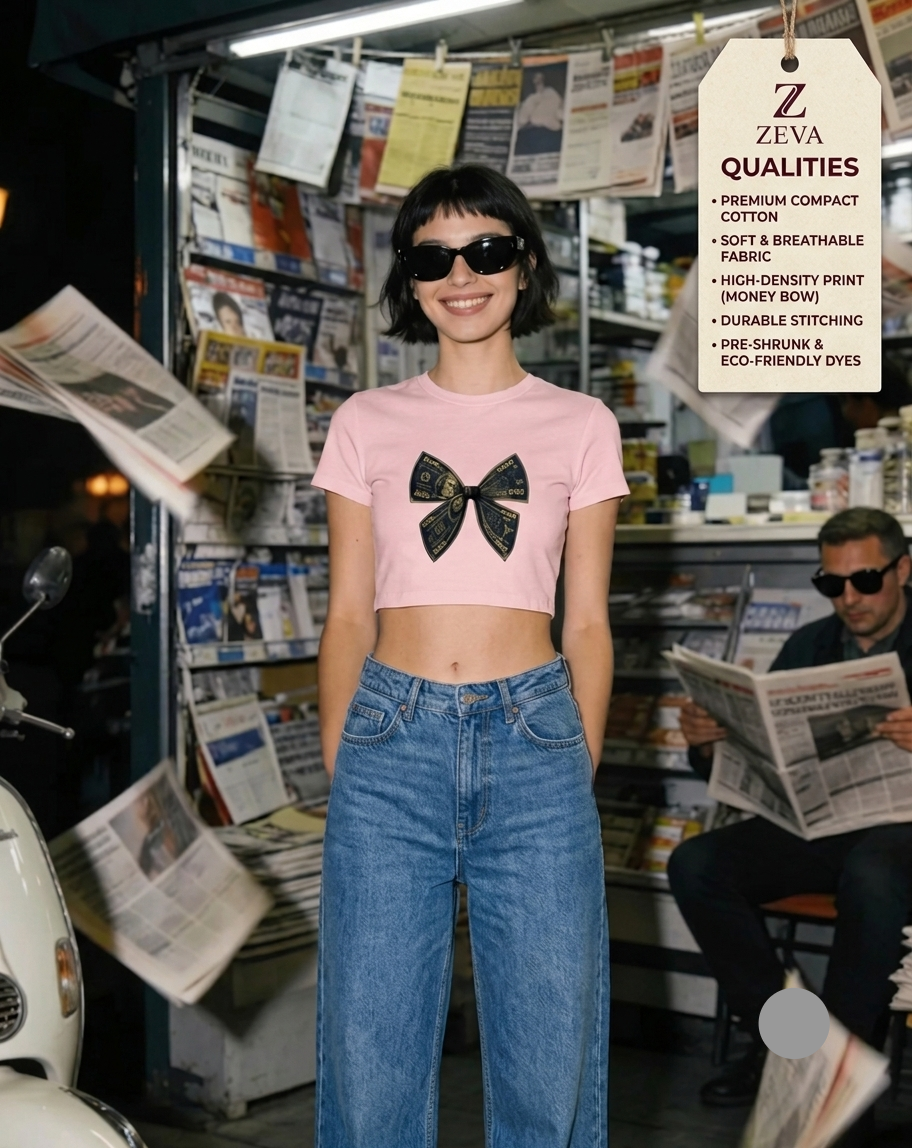 ZEVA Money Bow Crop Top