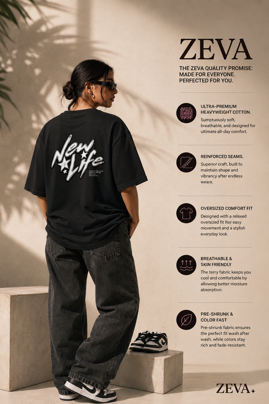 New Life Flame Oversized Tee