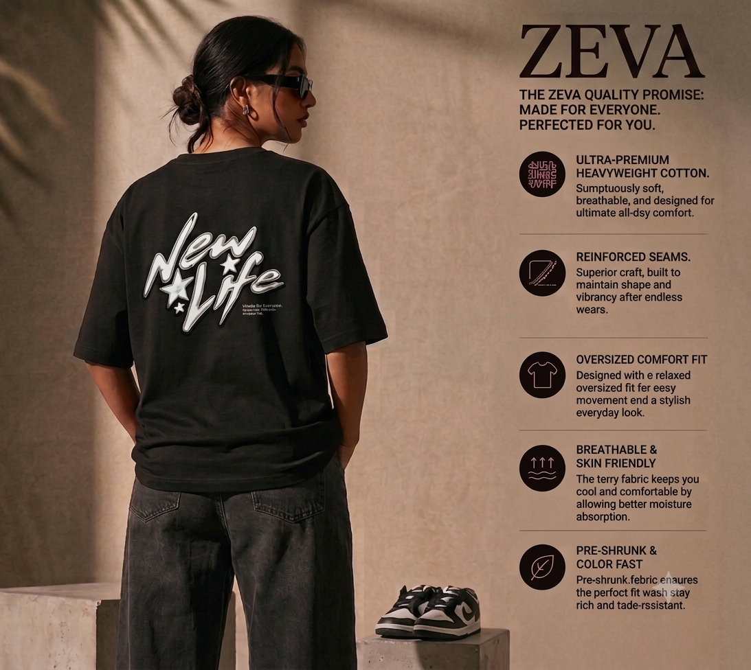 New Life Flame Oversized Tee