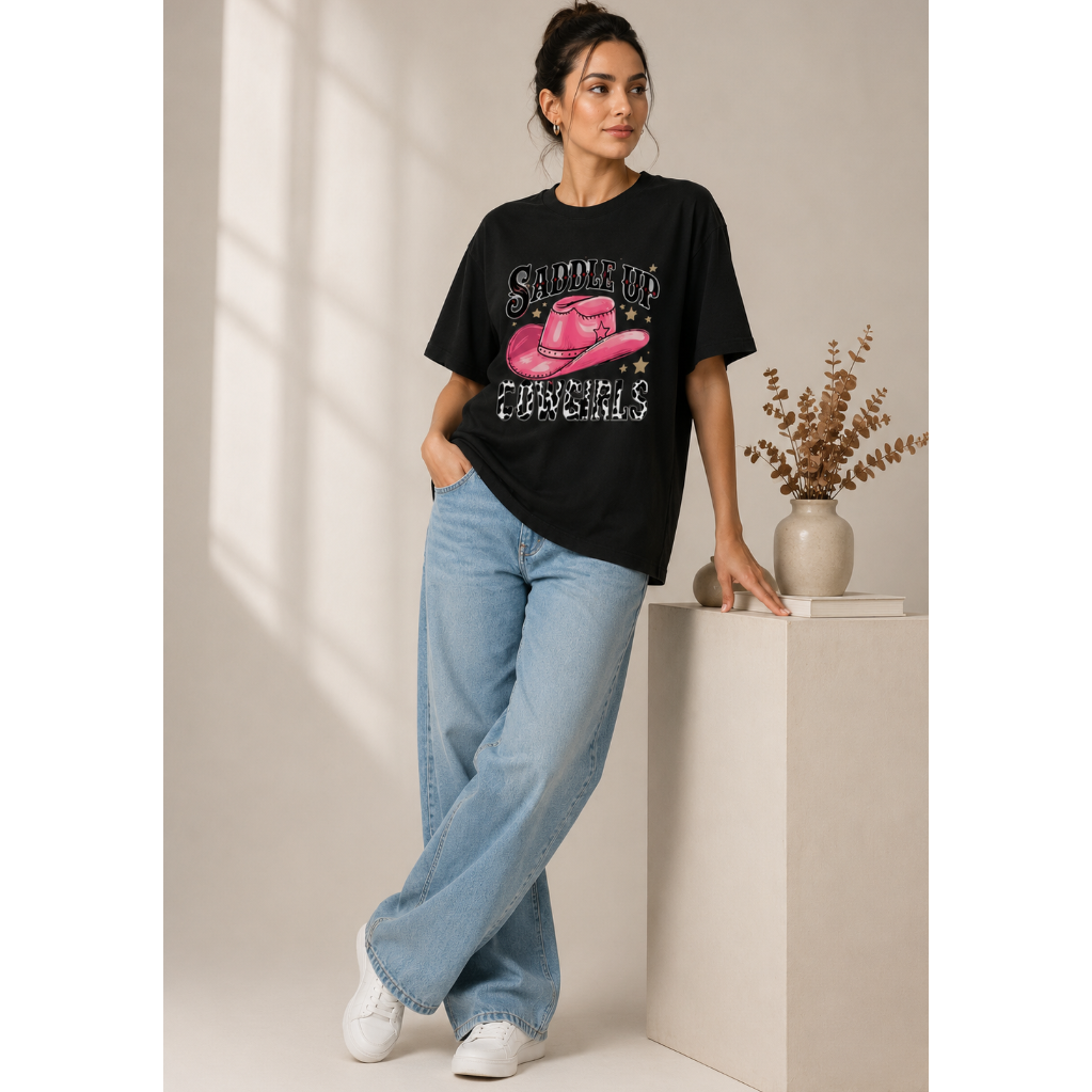 ZEVA Saddle Up Cowgirls Oversized Tee