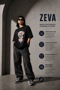 ZEVA Skull Bloom Oversized Tee